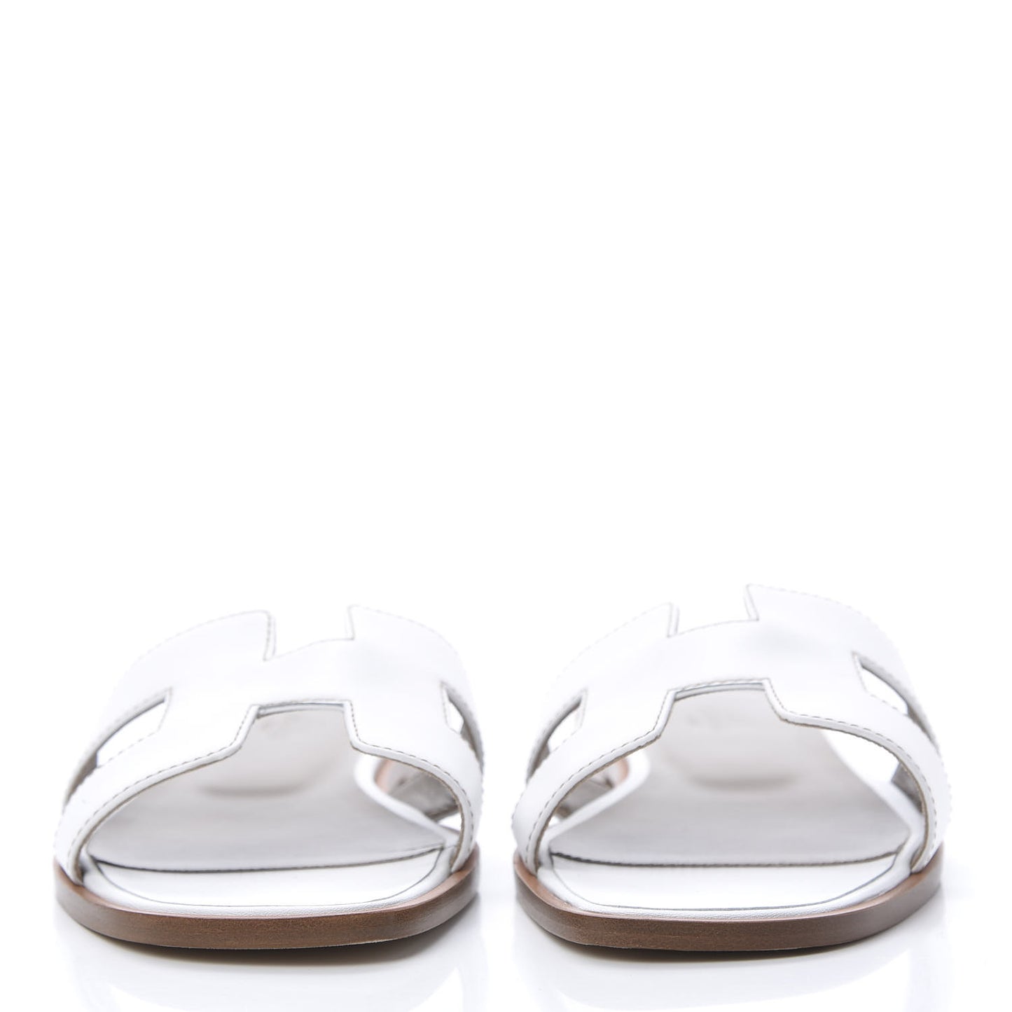 Box Calfskin Oran Sandals 39 White