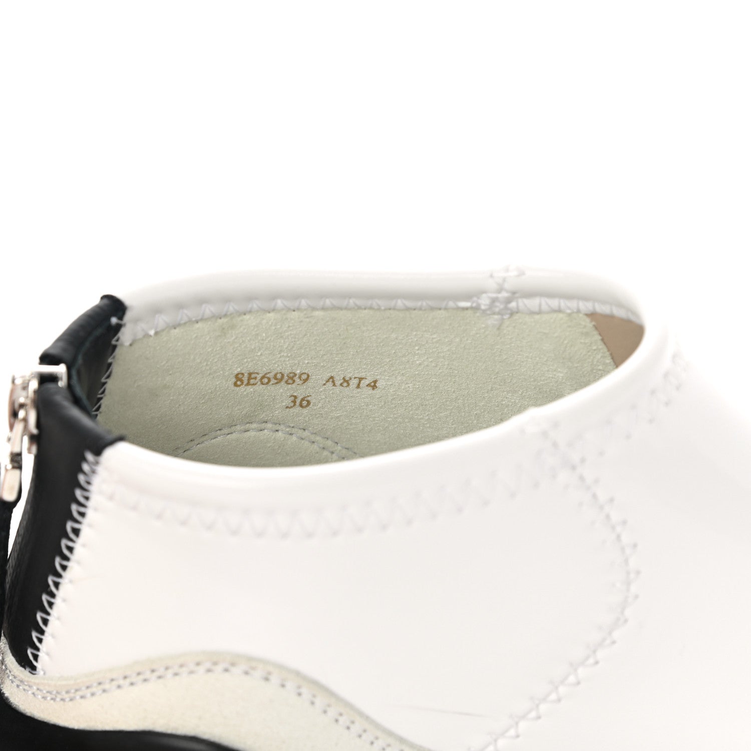 Fendi Vernice High-Tech Womens FFluid Zip Up Sneakers 36 White Black 8 of 15