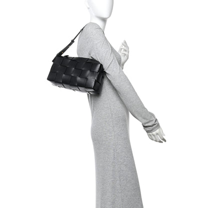Bottega Veneta Lambskin Maxi Intrecciato Brick Cassette Bag Black 2 of 9