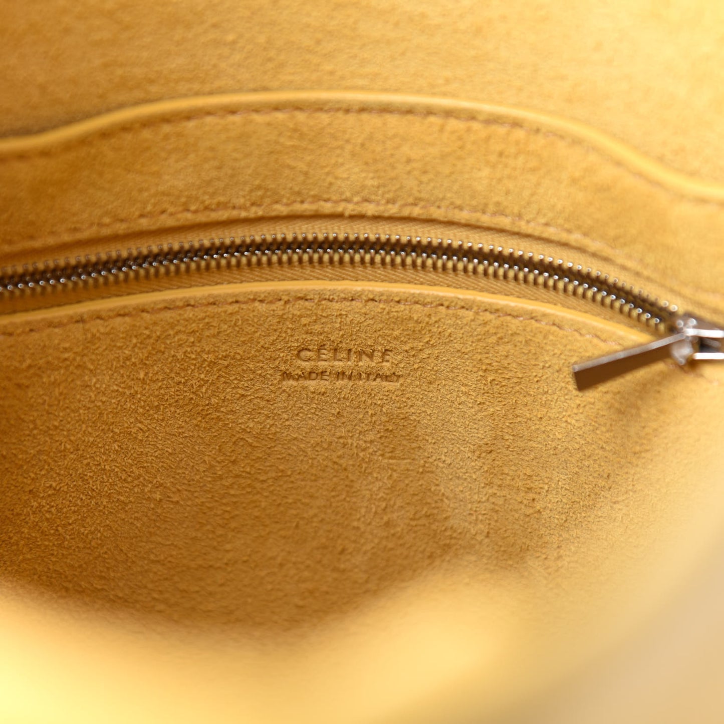 Soft Grained Calfskin Small Sangle Bucket Bag Ocre