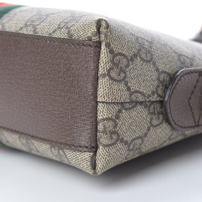 Gucci GG Supreme Monogram Textured Dollar Calfskin Web Small Ophidia Dome Shoulder Bag Beige Ebony New Acero 11 of 11