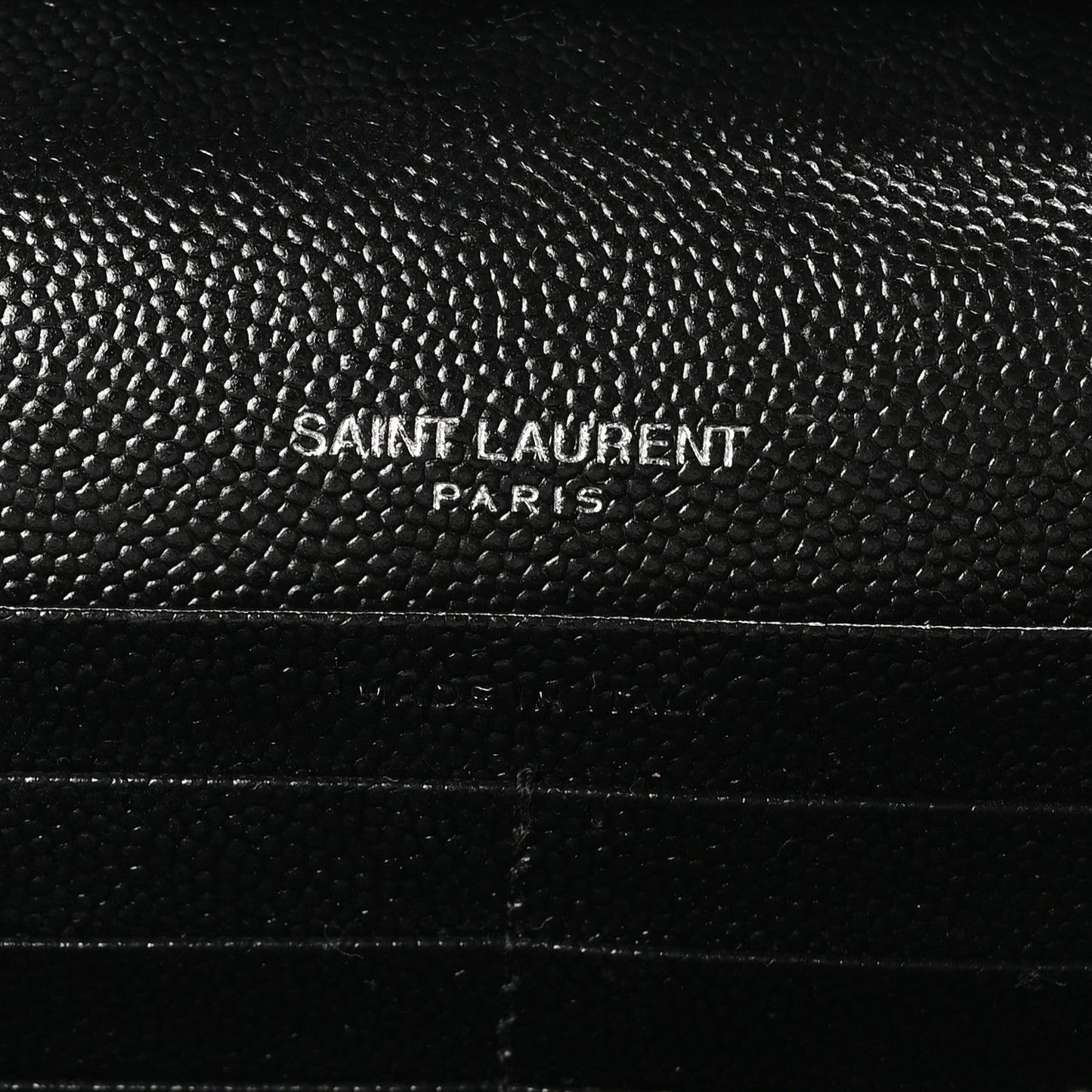 Grain De Poudre Matelasse Chevron Monogram Chain Wallet Black