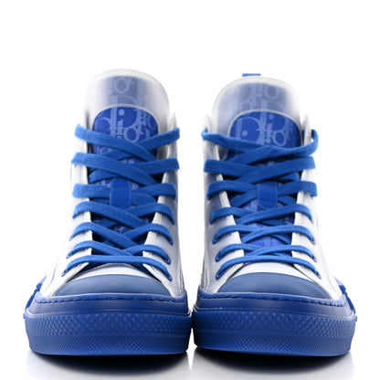 Christian Dior Technical Canvas Oblique Mens B23 High Top Sneakers 41 Blue 2 of 9