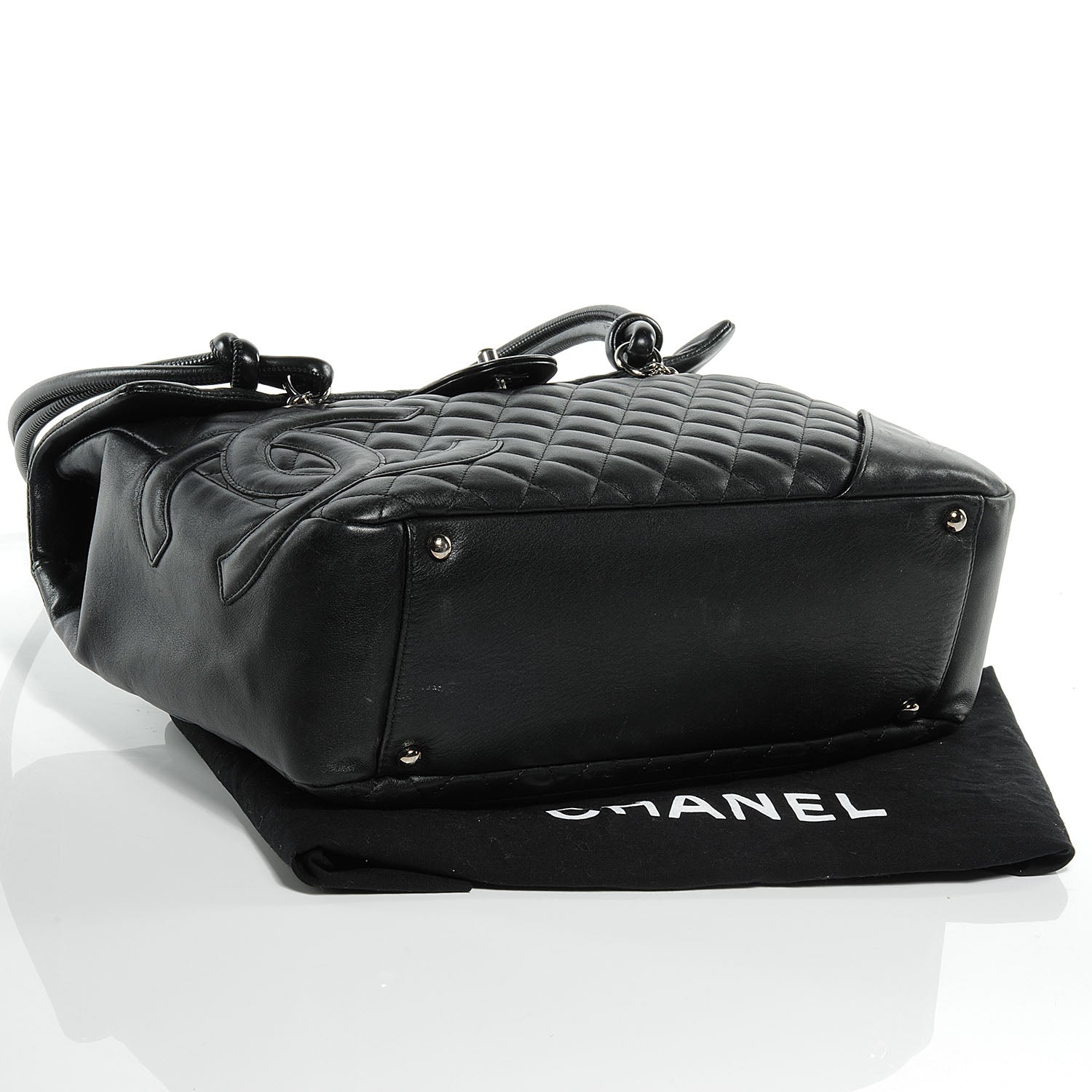 Chanel Calfskin Quilted Large Cambon Flap Black 4 of 7