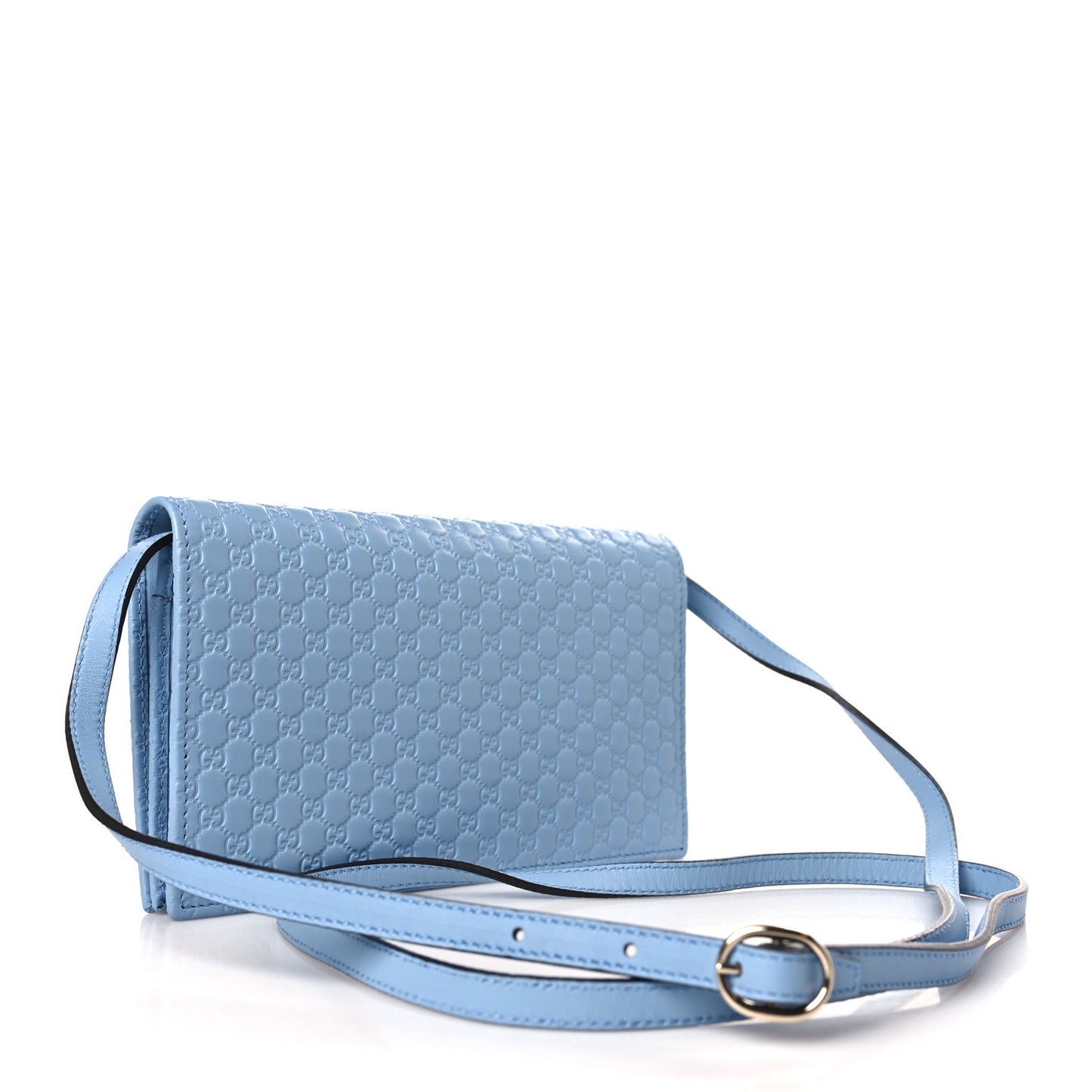 Microguccissima Crossbody Wallet Mineral Blue