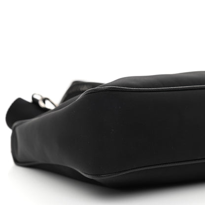 Prada Tessuto Nylon Saffiano Pocket Zippered Shoulder Bag Black 11 of 12