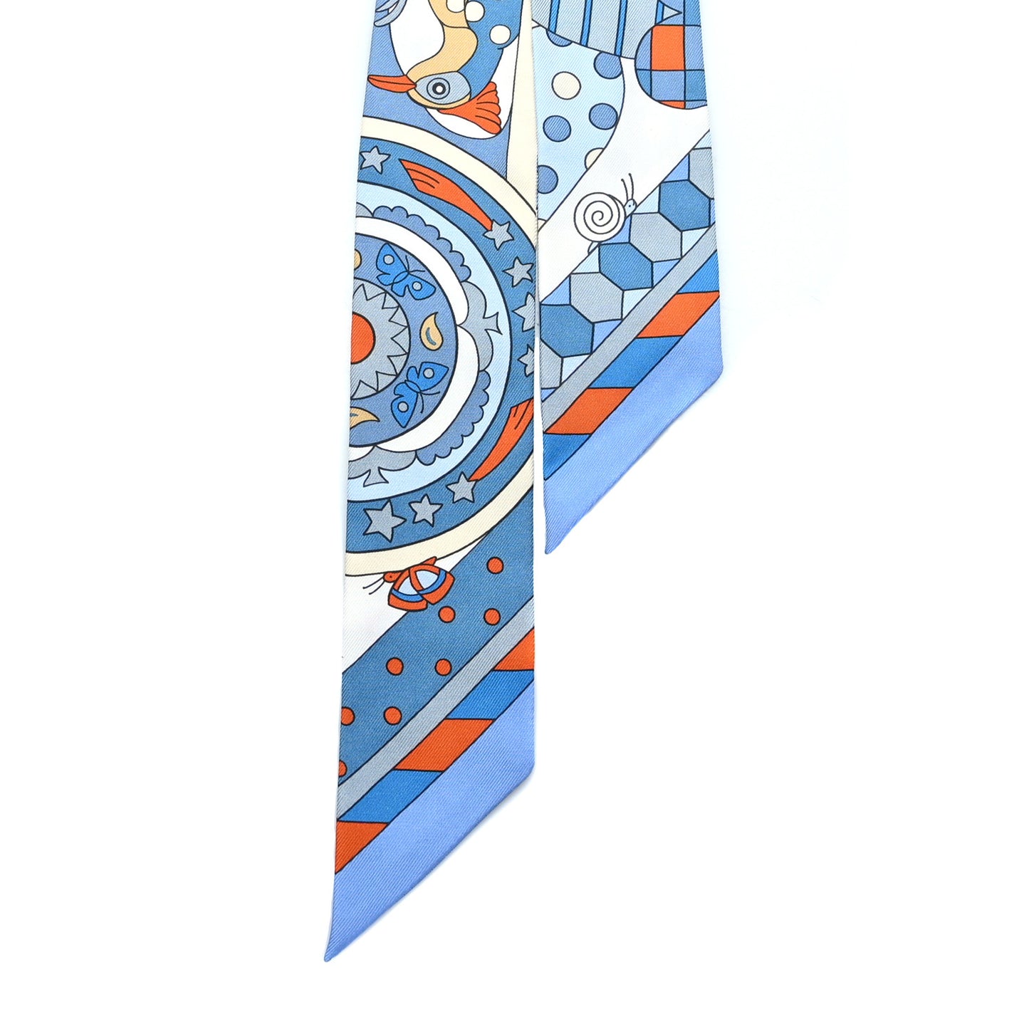 Silk Les Murmures De La Foret Twilly Bleu Jean Orange