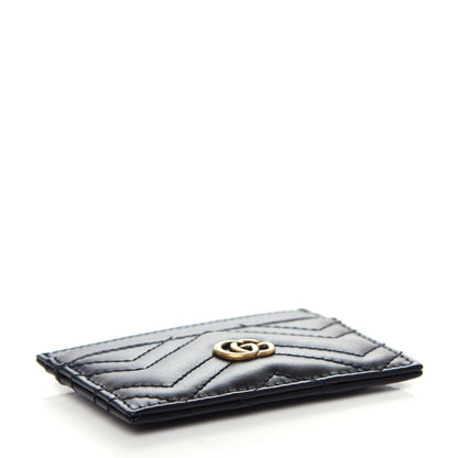 Gucci Calfskin Matelasse GG Marmont Card Holder Black 4 of 6