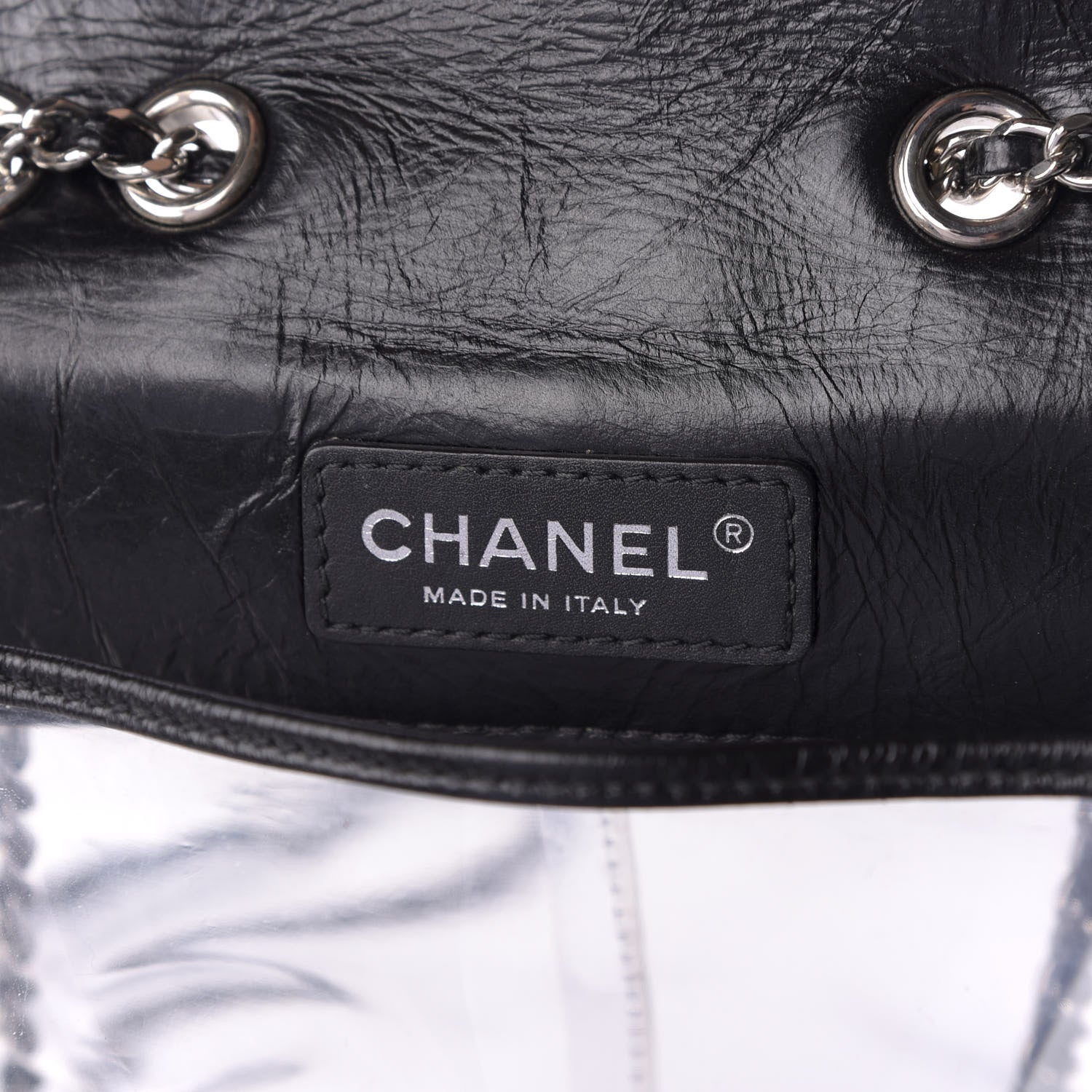 Chanel Crumpled Calfskin PVC Quilted Flap Black 7 of 7
