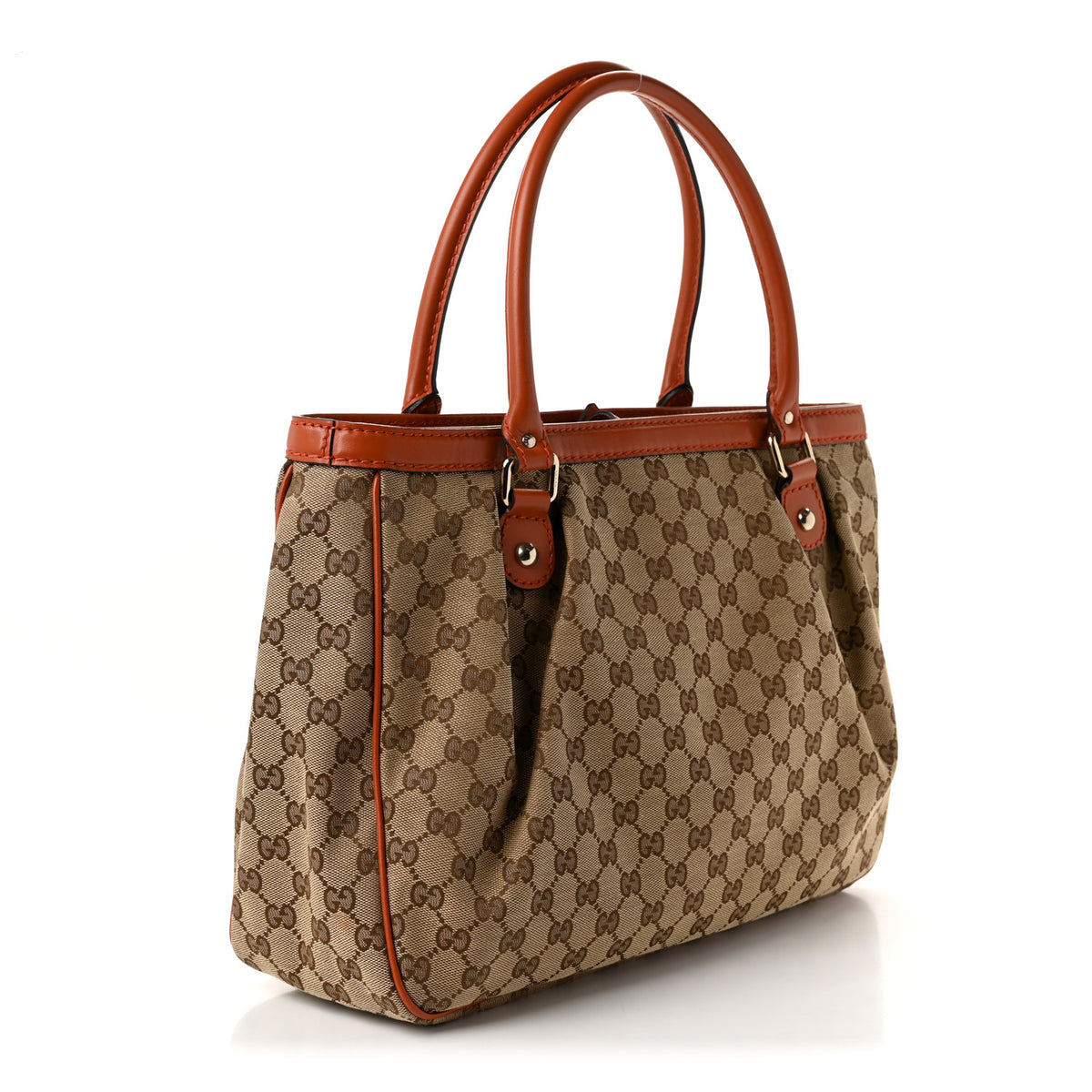 Monogram Medium Sukey Top Handle Tote Beige Orange