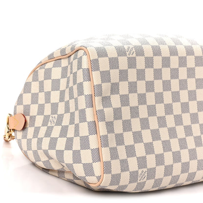 Louis Vuitton Damier Azur Braided Speedy Soft 30 Bleu Olympe 7 of 8