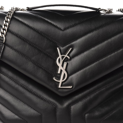 Saint Laurent Calfskin Y Quilted Monogram Medium Loulou Chain Satchel Black 11 of 11
