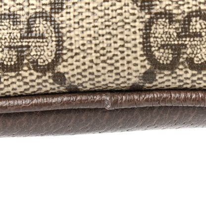 Gucci GG Supreme Monogram Textured Calfskin Web Ophidia Vanity Cosmetic Case Beige Ebony New Acero 9 of 9