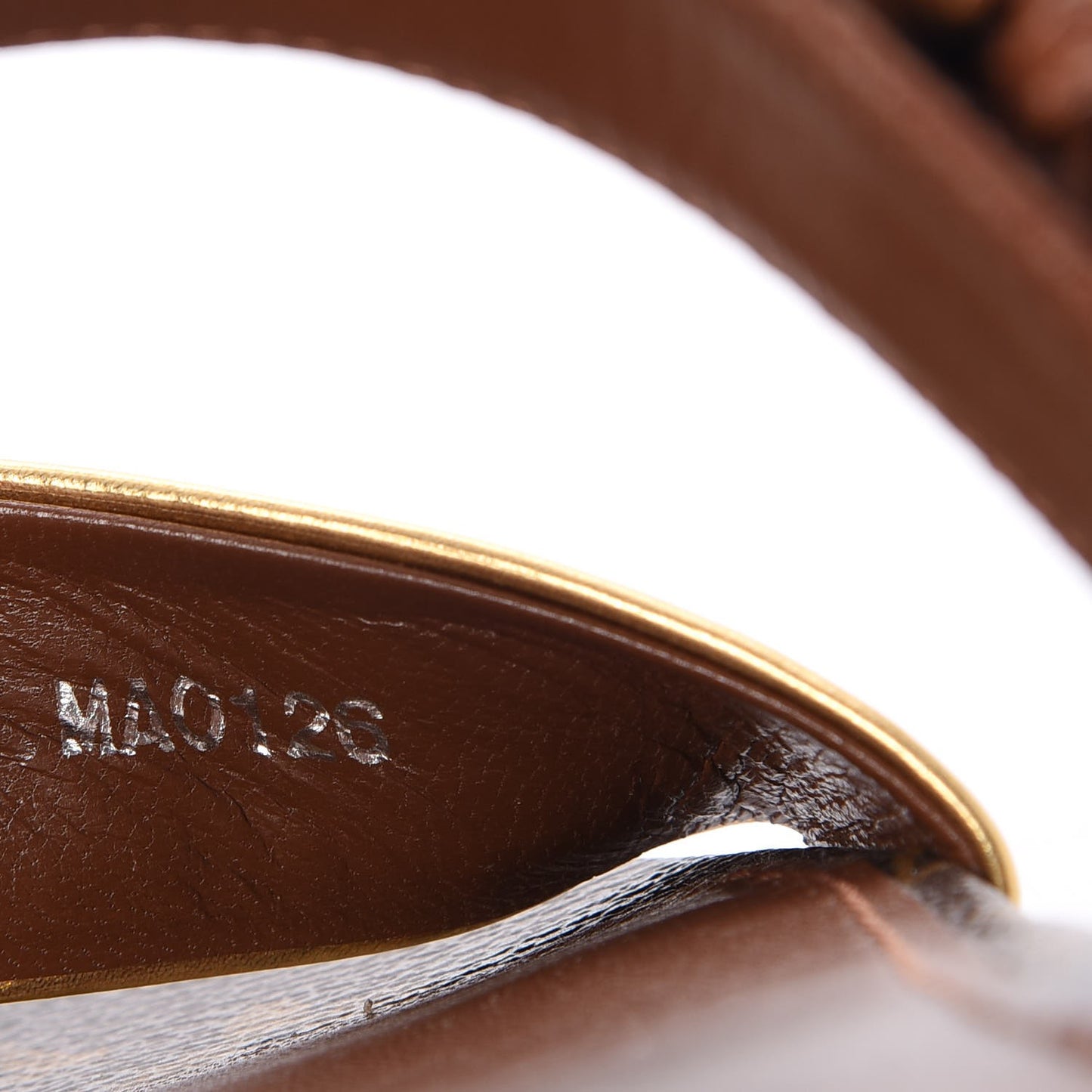 Calfskin Monogram Golden Bloom Flat Sandals 37 Gold