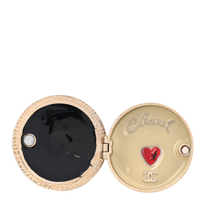 Chanel Enamel CC Locket Ring 6 Gold Red 5 of 6