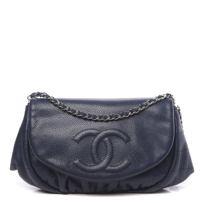 Chanel Caviar Half Moon Wallet On Chain WOC Navy 1 of 11