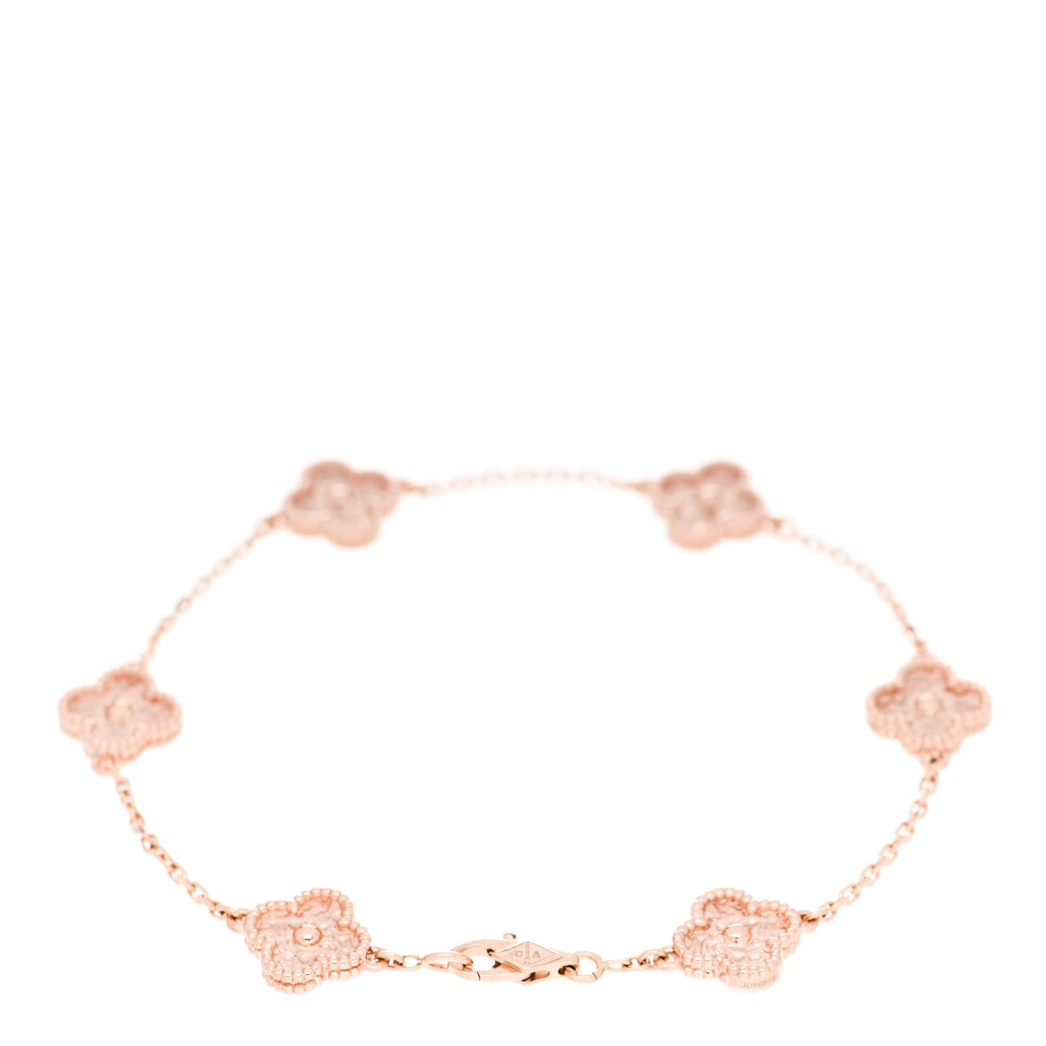 Van Cleef & Arpels 18K Rose Gold 6 Motifs Sweet Alhambra Bracelet 2 of 5
