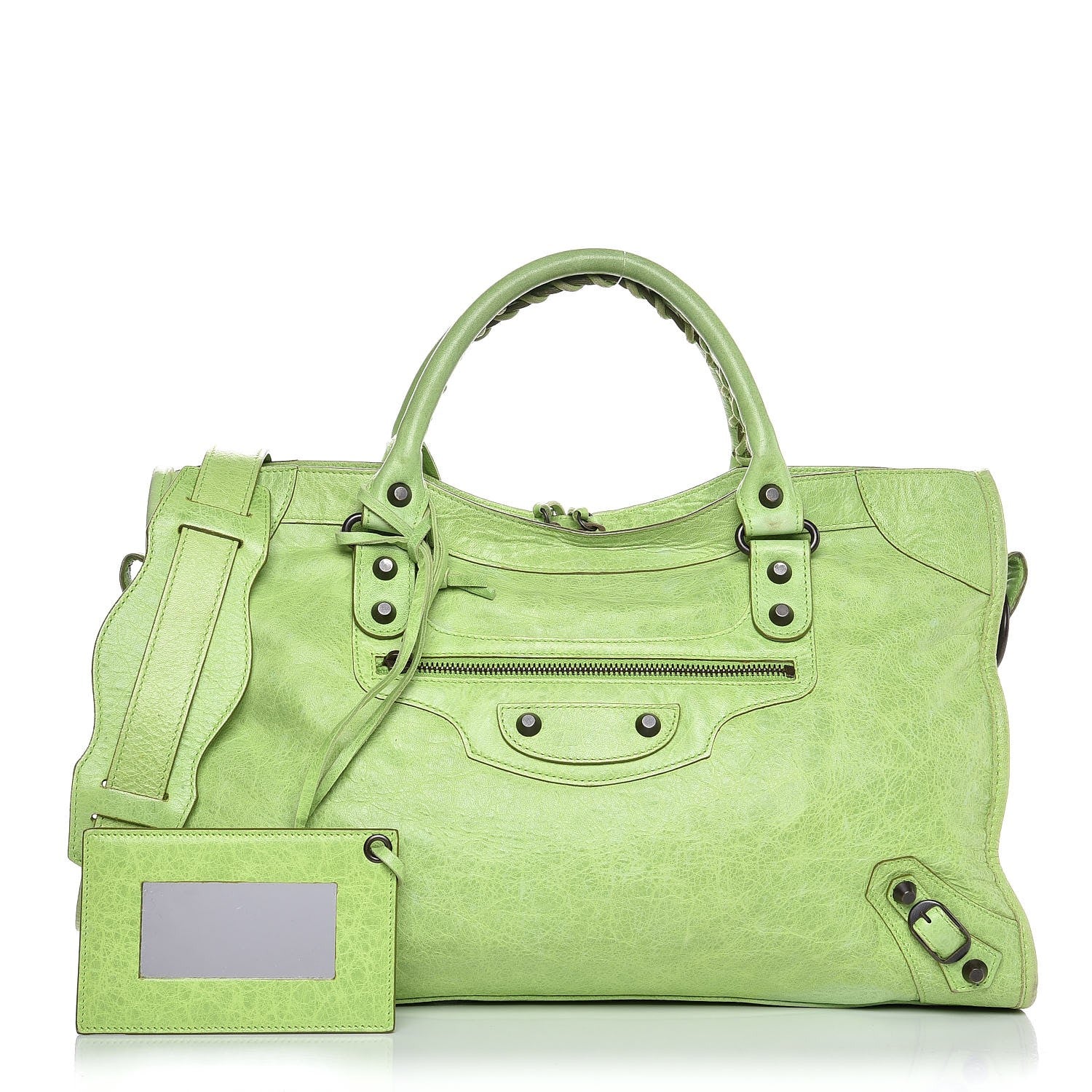 Balenciaga Agneau Classic Hardware City Lime Green 1 of 9