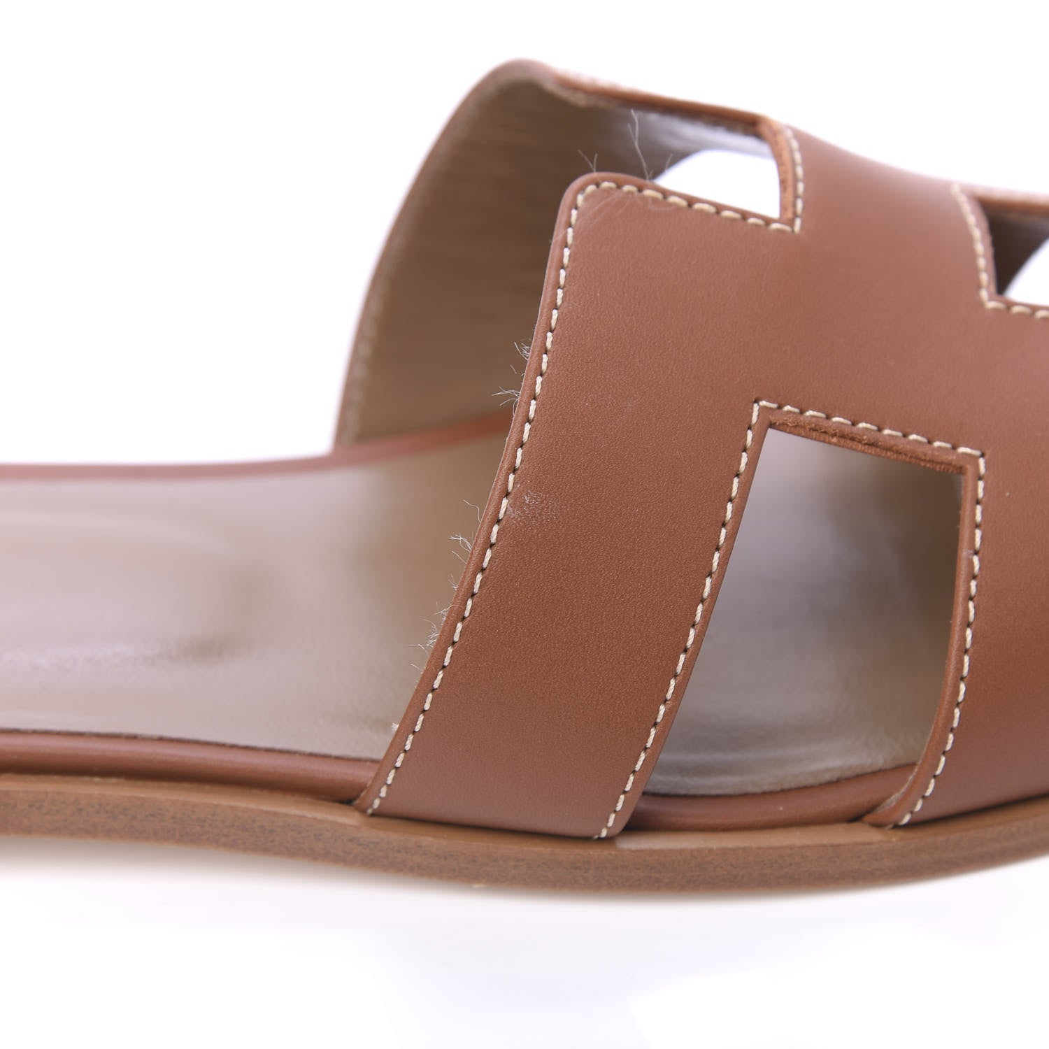 Hermes Box Calfskin Oran Sandals 41 Gold 10 of 10