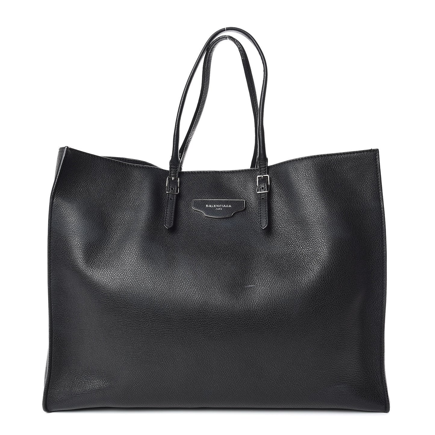 Calfskin Papier A4 Zip Around Plate Tote Black