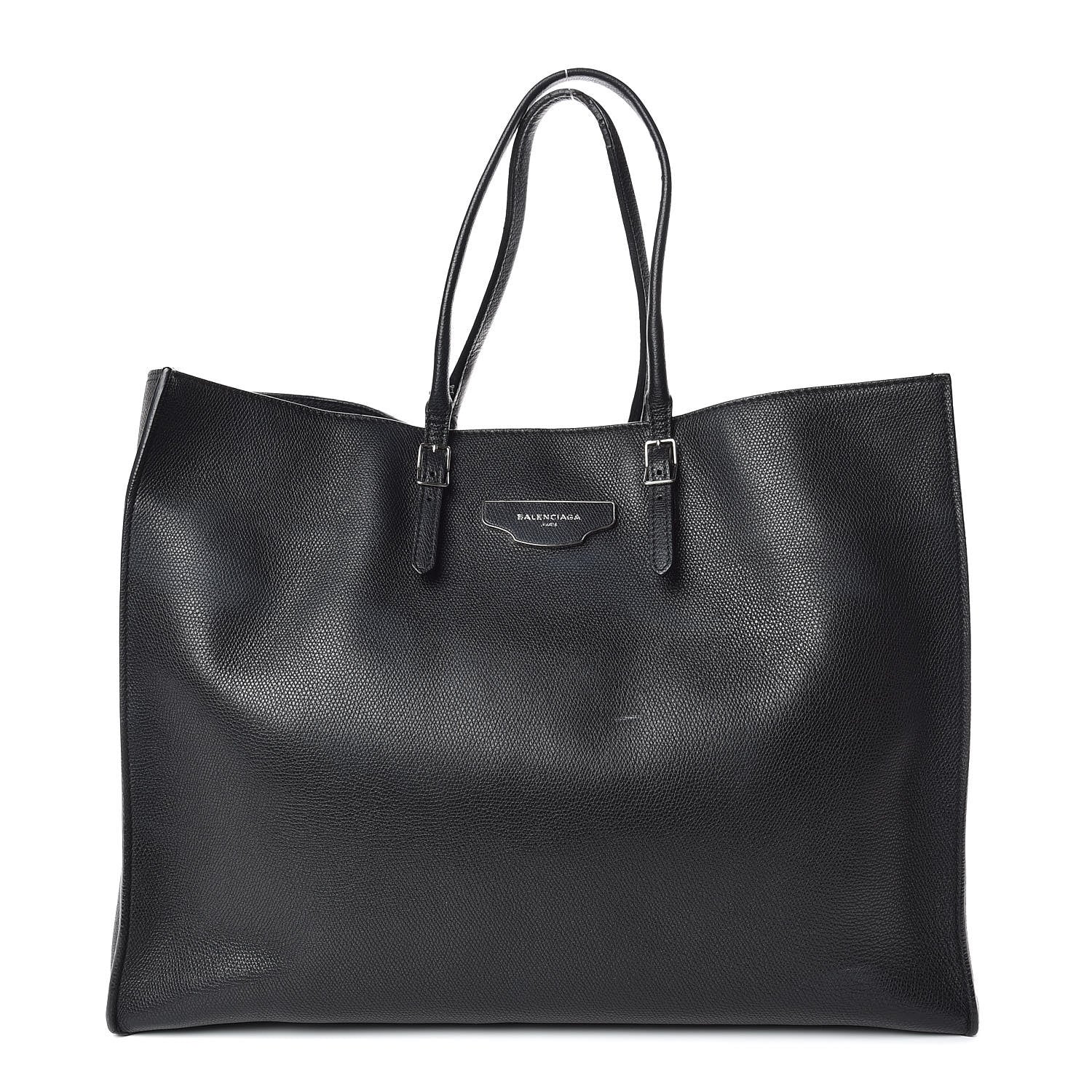 Balenciaga Calfskin Papier A4 Zip Around Plate Tote Black 1 of 12