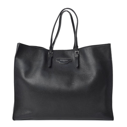 Balenciaga Calfskin Papier A4 Zip Around Plate Tote Black 1 of 12