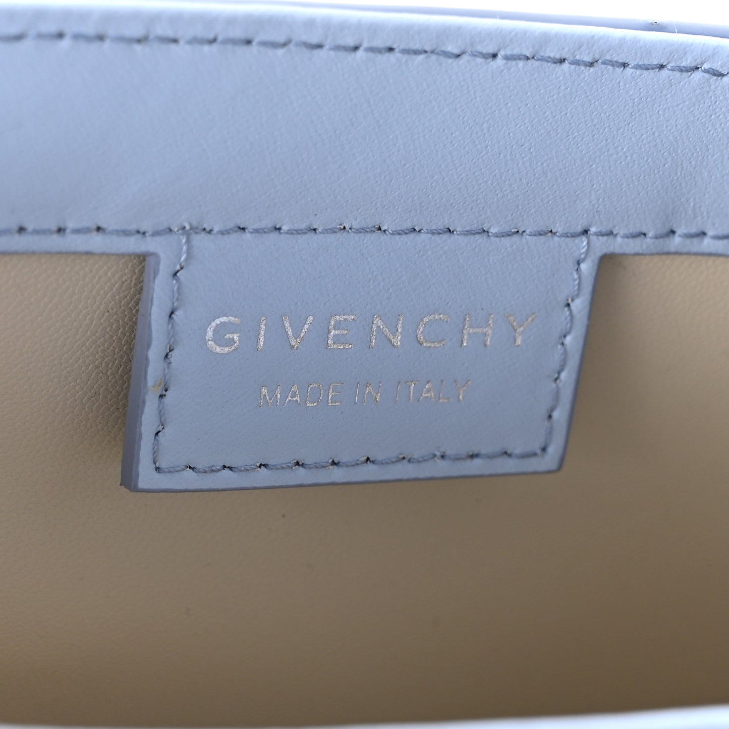 Box Calfskin Small Cut Out Shoulder Bag Light Blue
