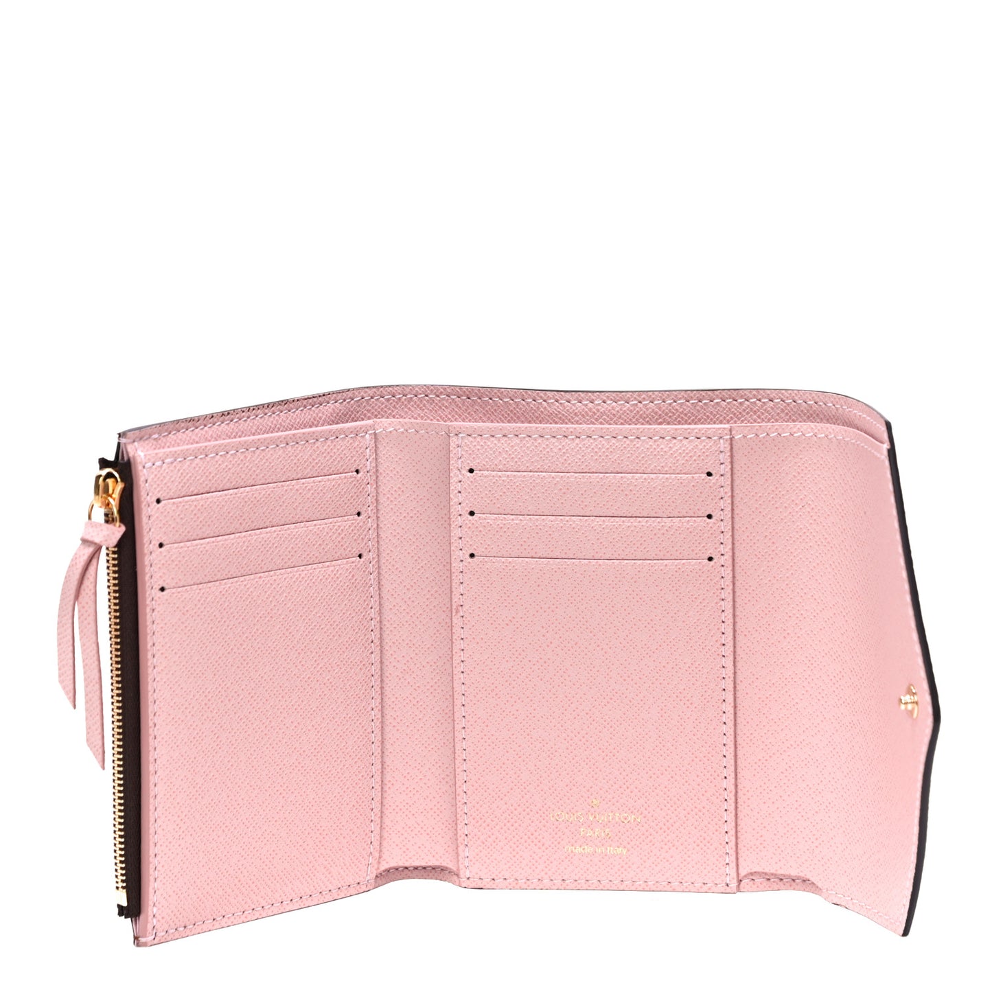 Damier Ebene Victorine Wallet Rose Ballerine