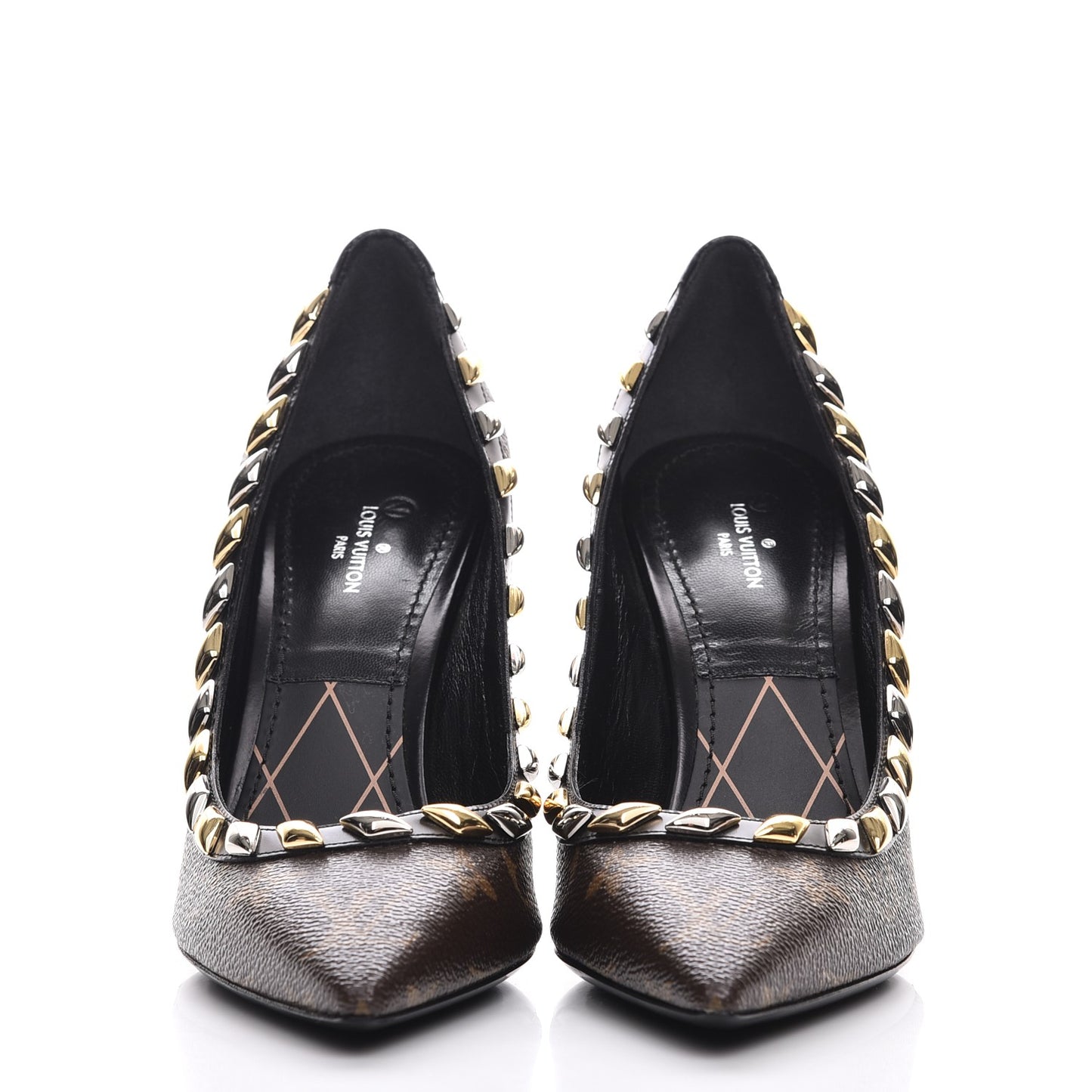Calfskin Monogram Eldorado Pumps 37 Cacao