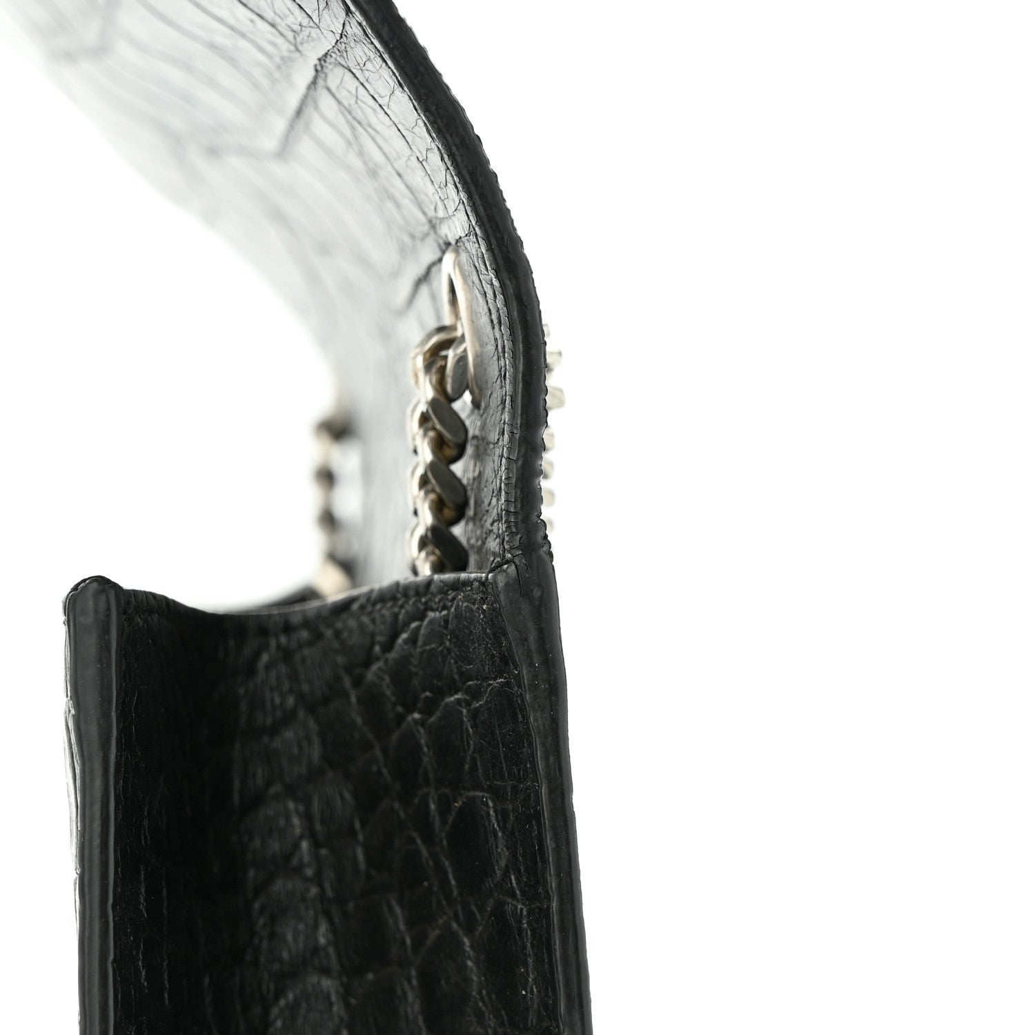 Saint Laurent Calfskin Crocodile Embossed Kate Monogram Tassel 11 of 11
