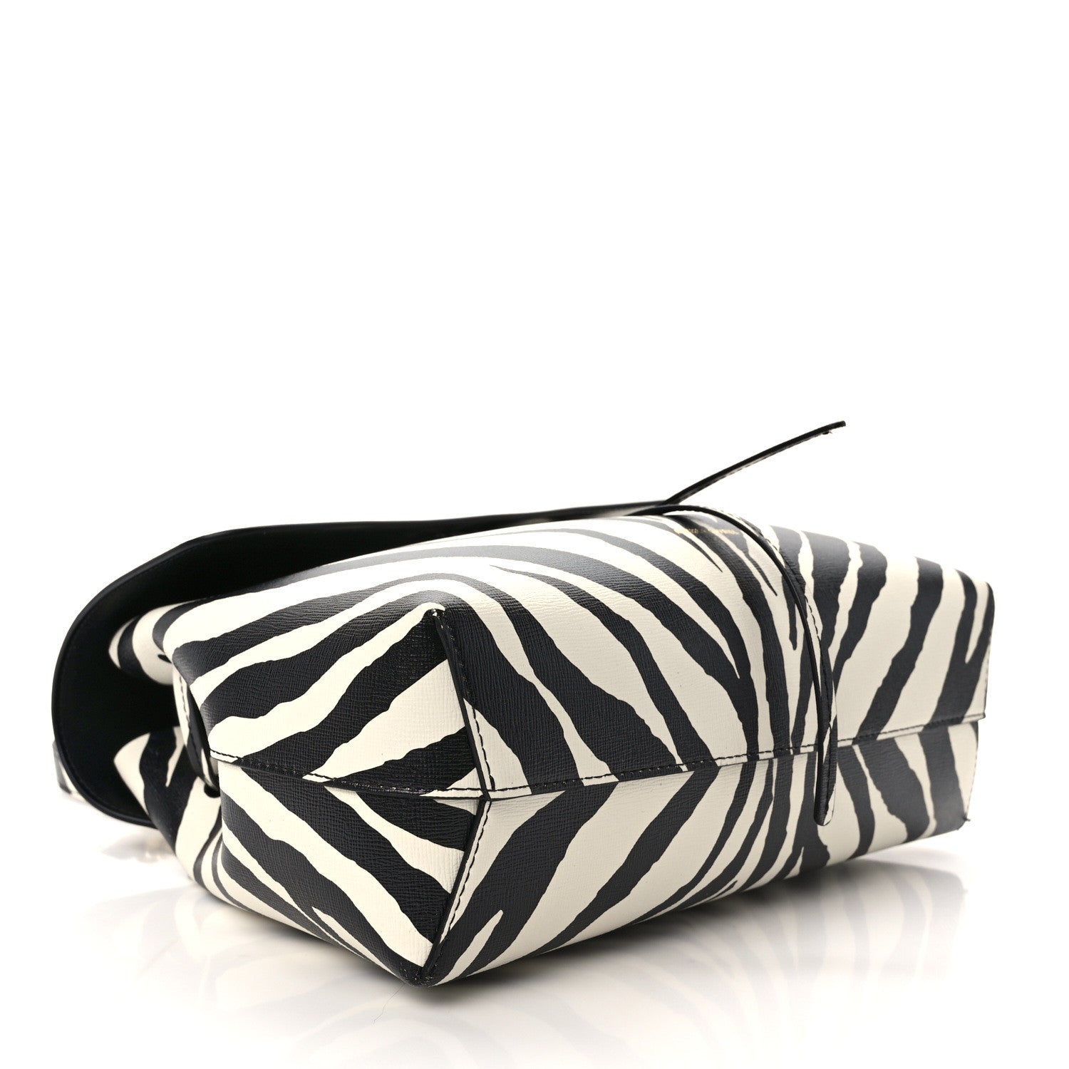 Mansur Gavriel Saffiano Zebra Print Mini Lady Bag Black White 4 of 12