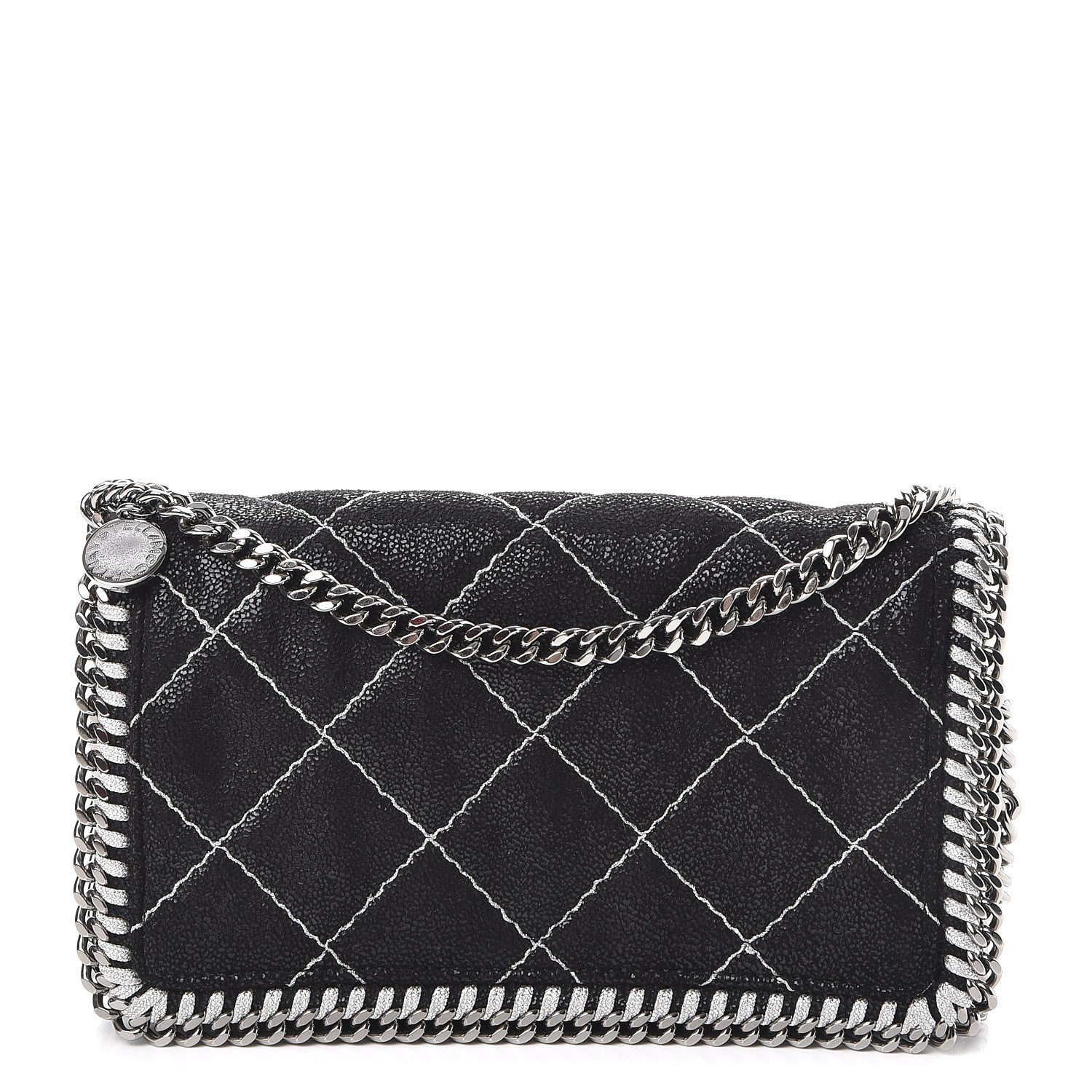 Stella McCartney Shaggy Deer Quilted Falabella Crossbody Bag Black 1 of 8