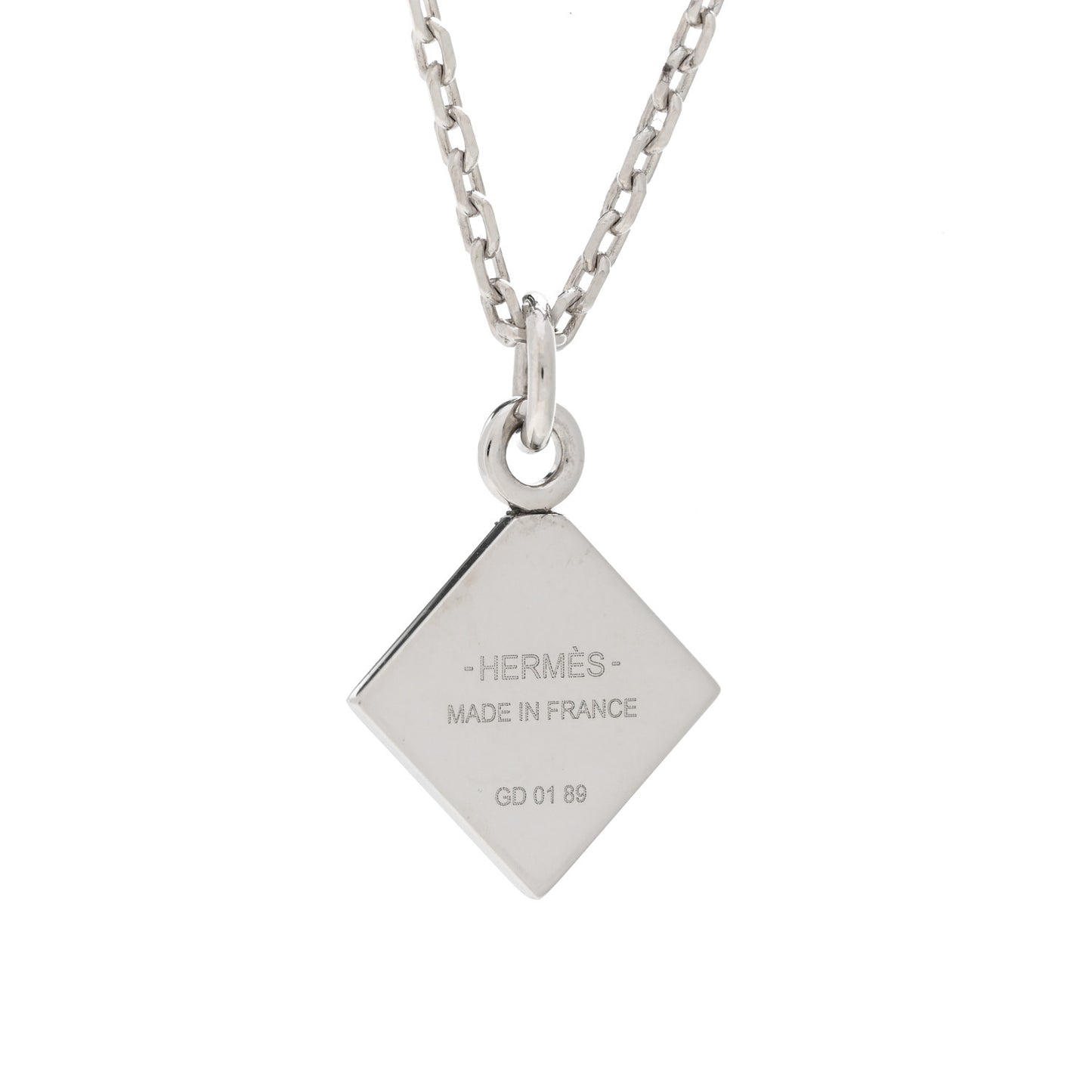 Palladium Plated Medor Folk Pendant Necklace Black