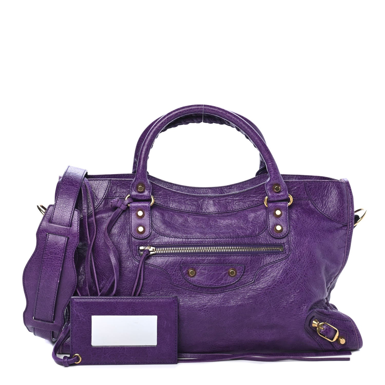 Balenciaga Agneau Classic Gold Hardware City Dark Violet 1 of 4