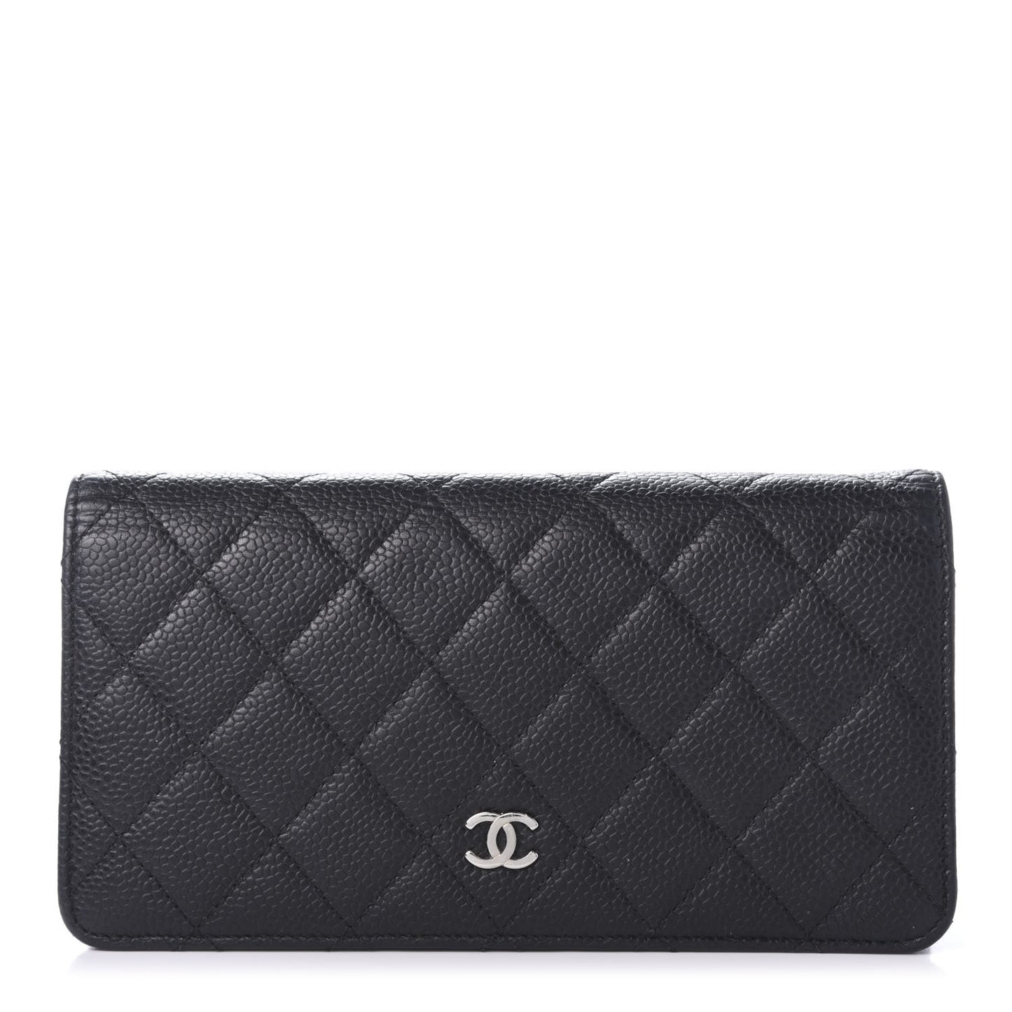 Caviar Quilted Yen Wallet Black