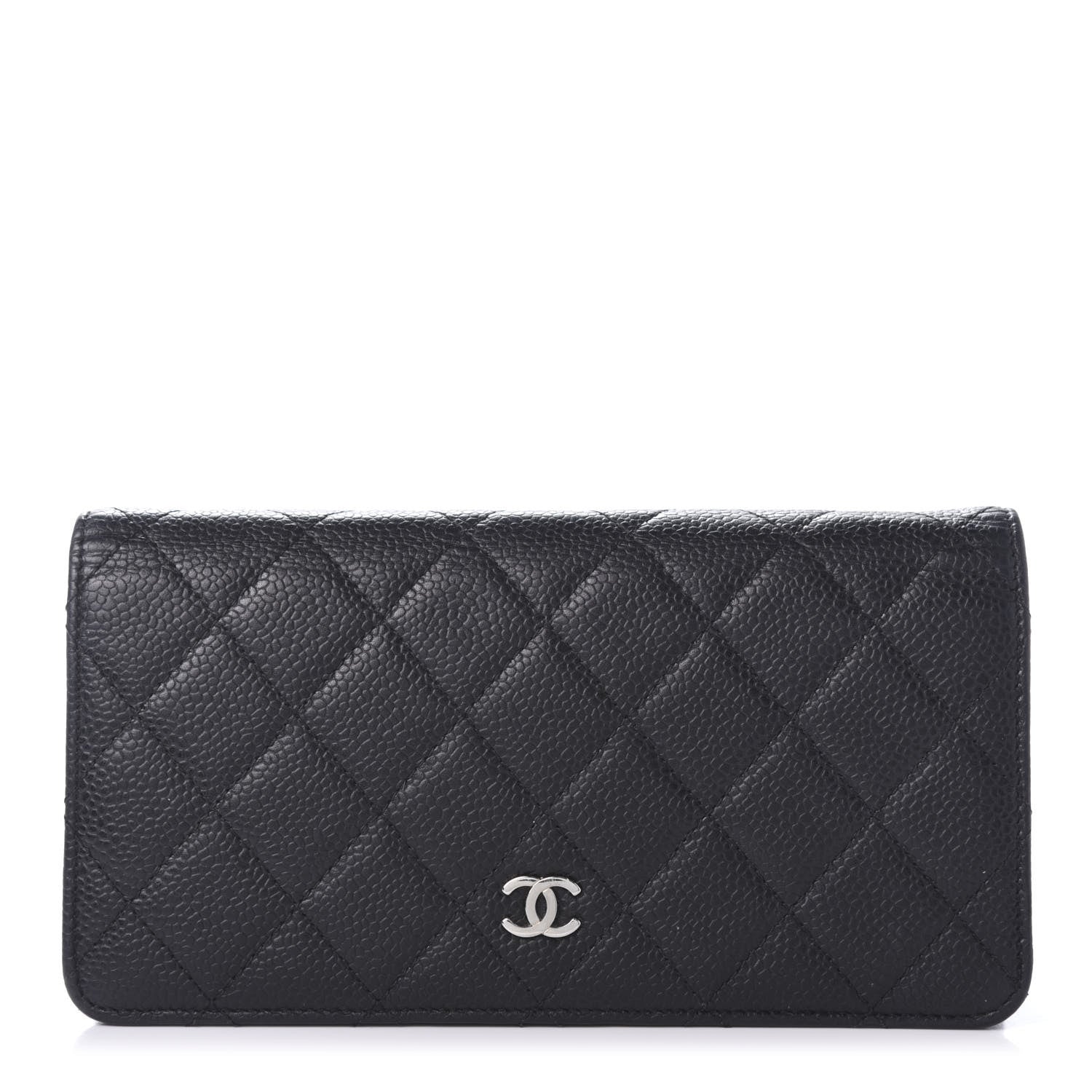 Chanel Caviar Quilted Yen Wallet Black 1 of 17
