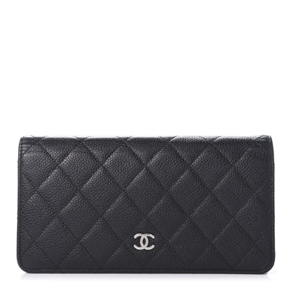 Chanel Caviar Quilted Yen Wallet Black 1 of 17