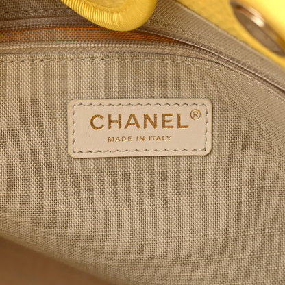 Chanel Mixed Fibers Small Deauville Tote Yellow 6 of 13