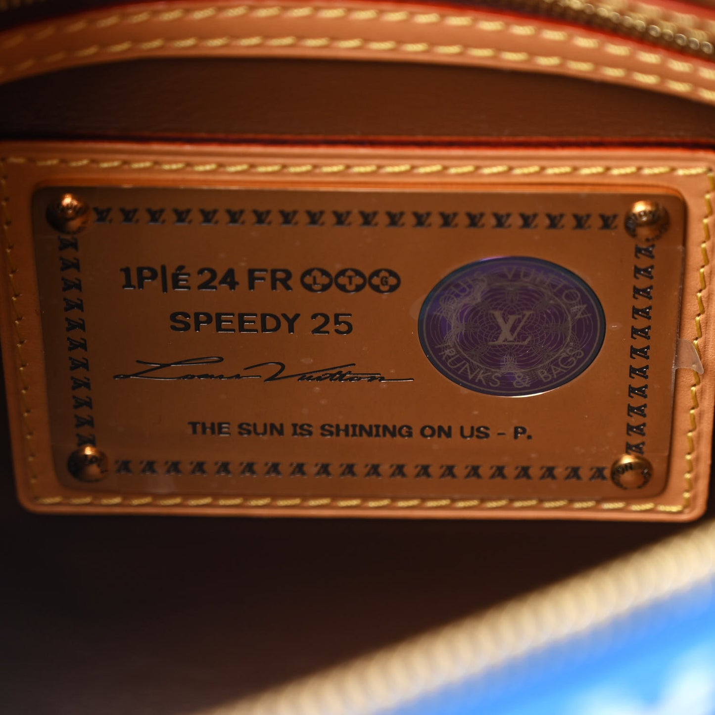 Calfskin Monogram Speedy P9 Bandouliere 25 Blue