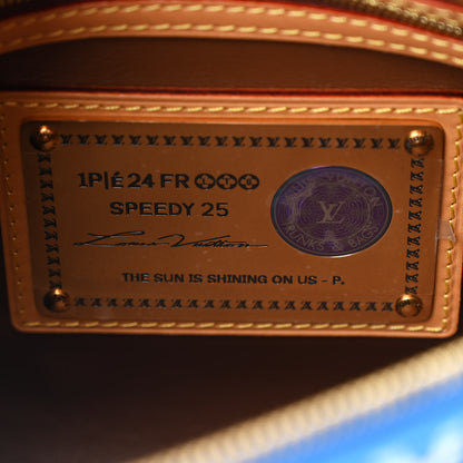 Louis Vuitton Calfskin Monogram Speedy P9 Bandouliere 25 Blue 8 of 13