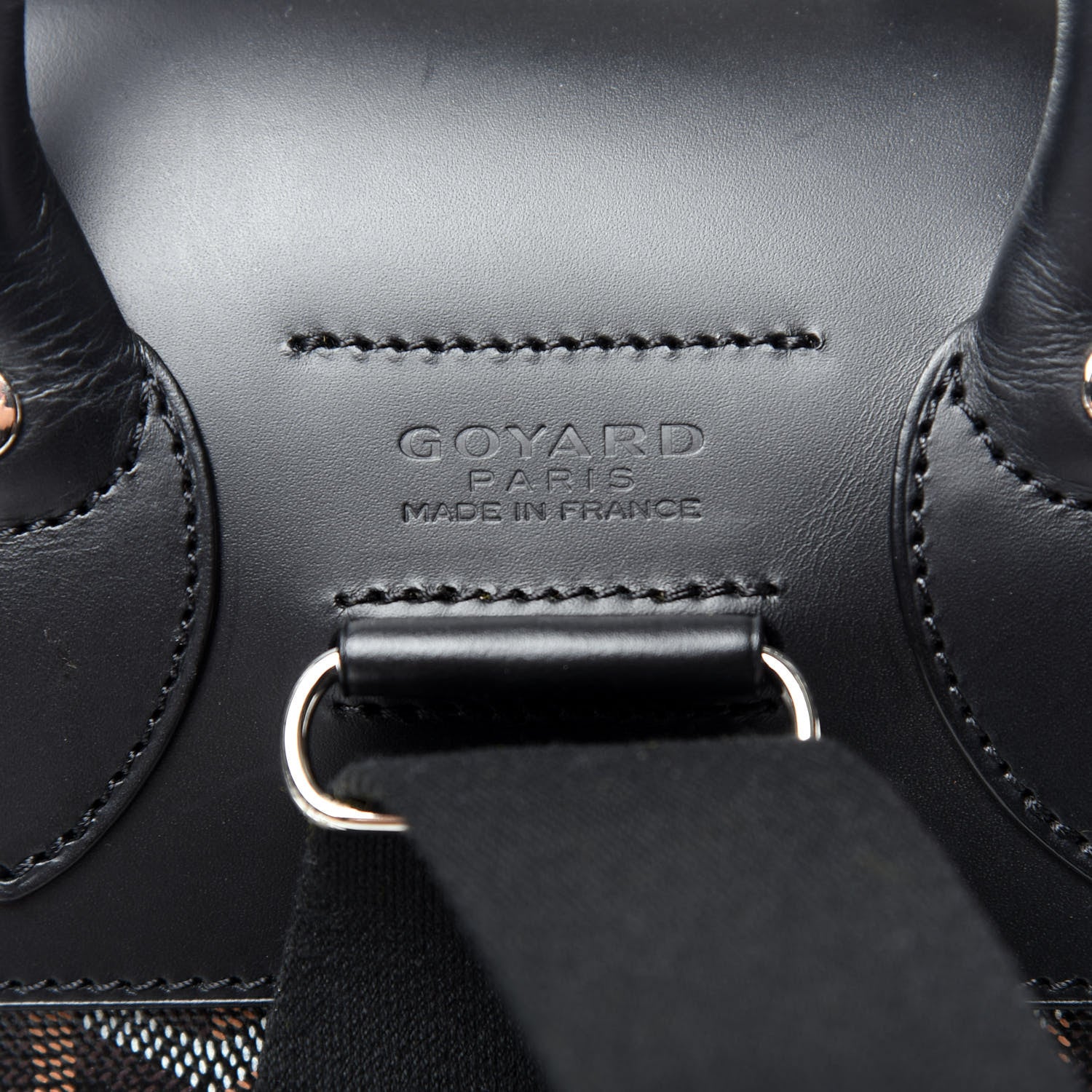 Goyard Goyardine Calfskin Alpin MM Backpack Black 7 of 10