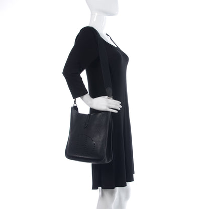 Hermes Taurillon Clemence Evelyne PM Black 2 of 9