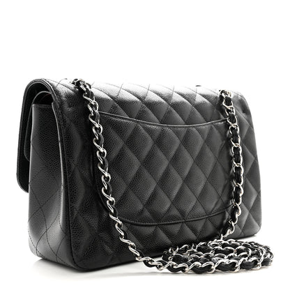 Chanel Caviar Quilted Jumbo Double Flap Black 3 of 12