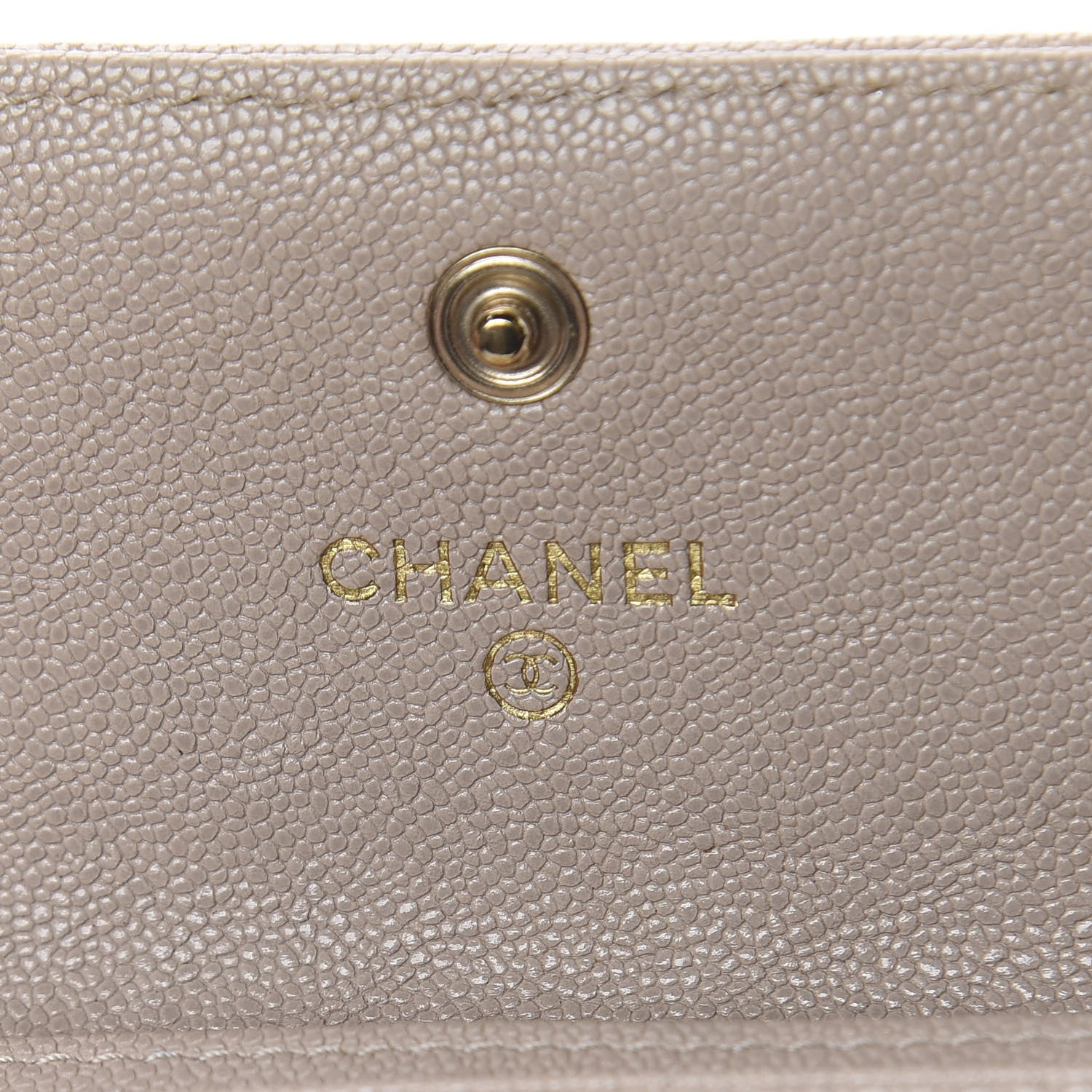 Chanel Caviar Quilted Boy Flap Card Holder Wallet Beige 6 of 10