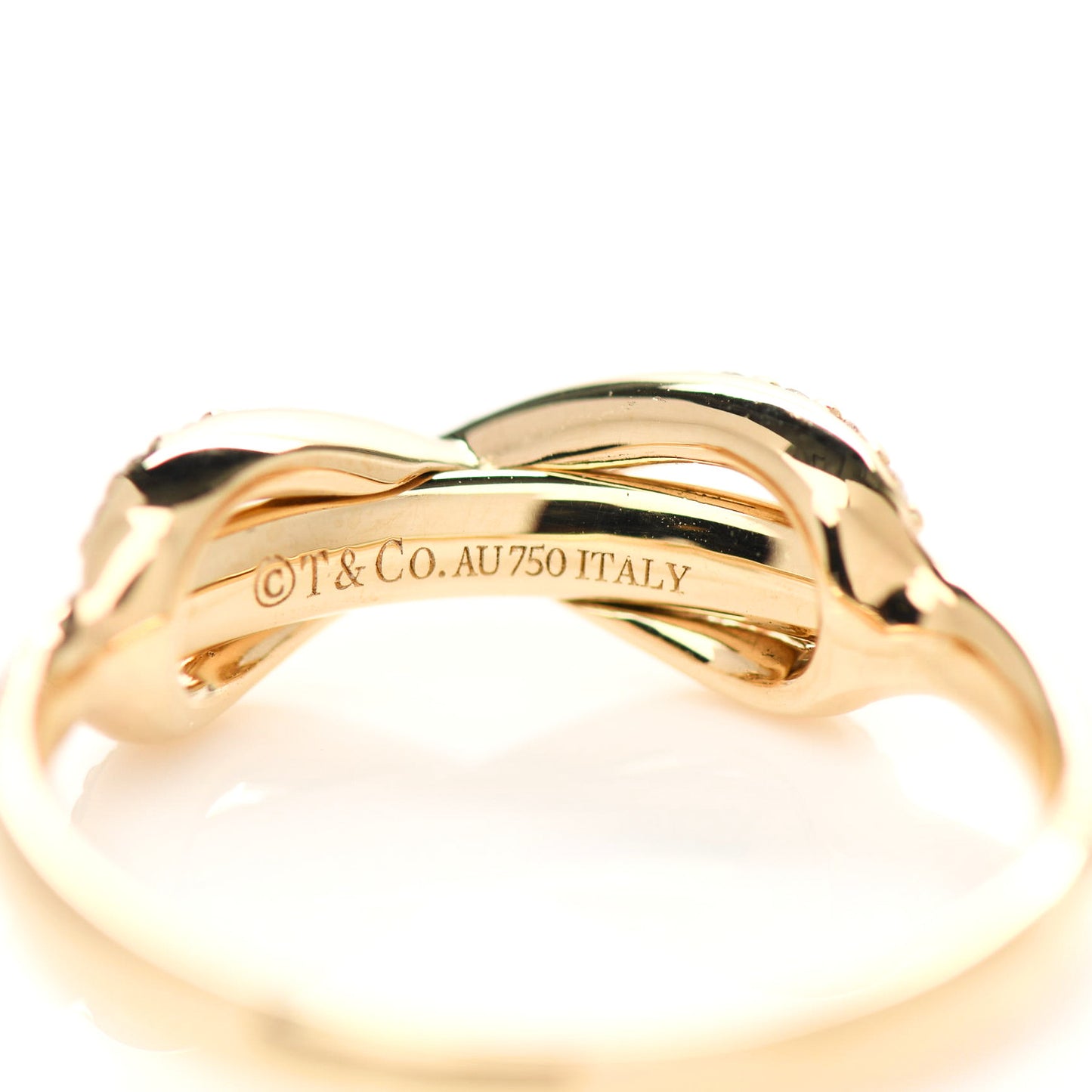 18K Yellow Gold Diamond Infinity Ring 53 6.25