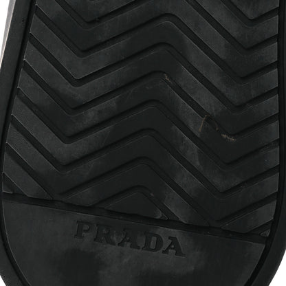 Prada Re-Nylon Gabardine Triangle Womens Wheel Pouch Pocket High Top Sneakers 39 Black 8 of 17