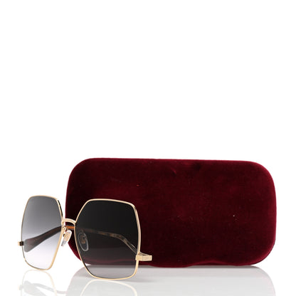 Gucci Metal Oversized Square Frame Sunglasses GG1005S Gold 8 of 8