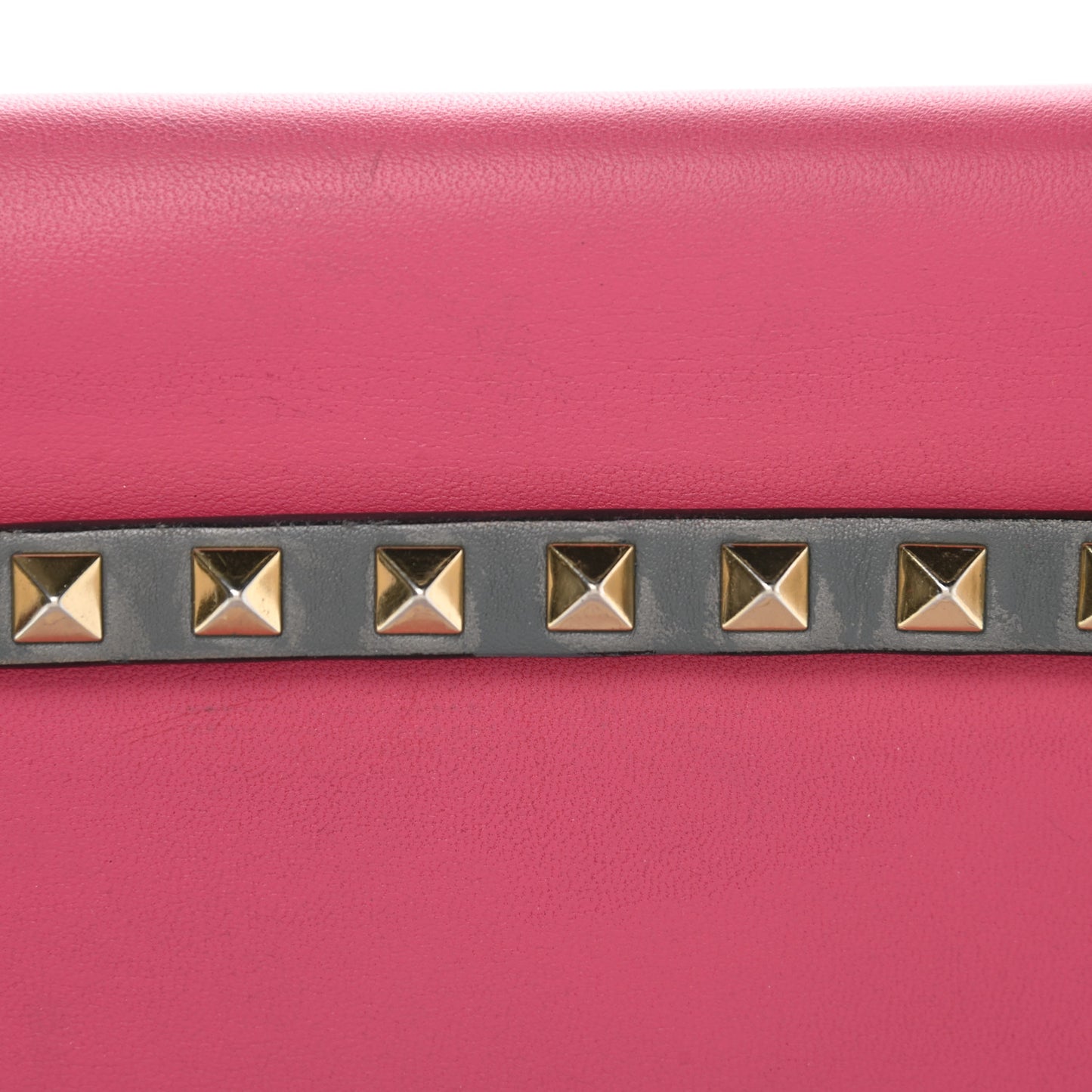 Nappa Rockstud Wristlet Clutch Deep Rose Green Grey Scarlet