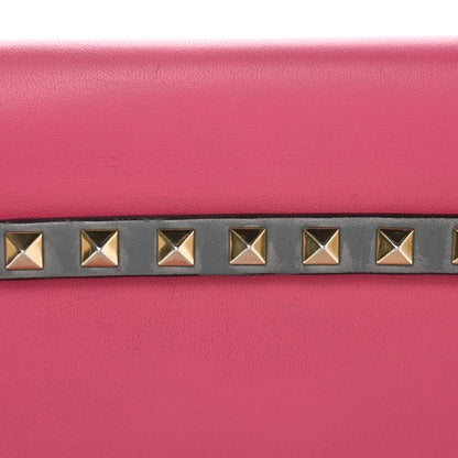 Valentino Garavani Nappa Rockstud Wristlet Clutch Deep Rose Green Grey Scarlet 7 of 13