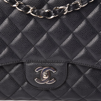 Chanel Caviar Quilted Jumbo Single Flap Black 12 of 13